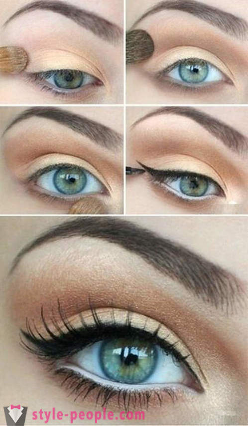 Smukke forår makeup for brune og grønne øjne: en trinvis tutorial for begyndere med billeder