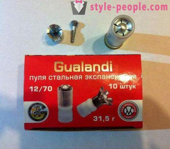 12 kaliber kugler Gualandi: beskrivelse. Bullet sender