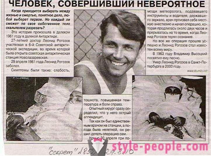 Russisk kirurg, der opererede på sig selv