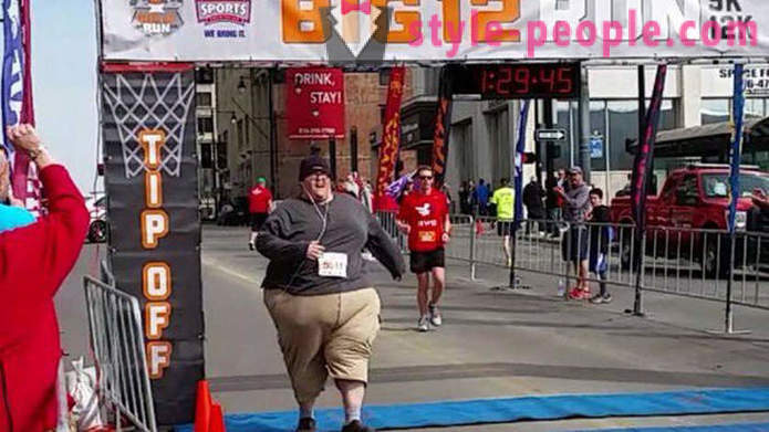 Løb, uden at stoppe: mand der vejer 250 kg inspirerer folk af hans eksempel