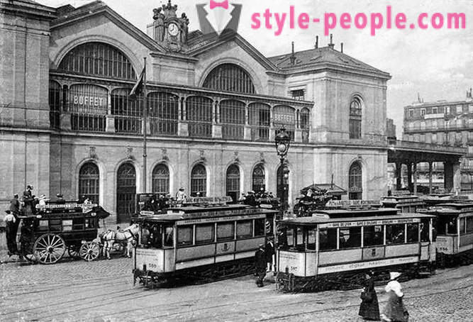 Train vrag på Montparnasse Station i 1895