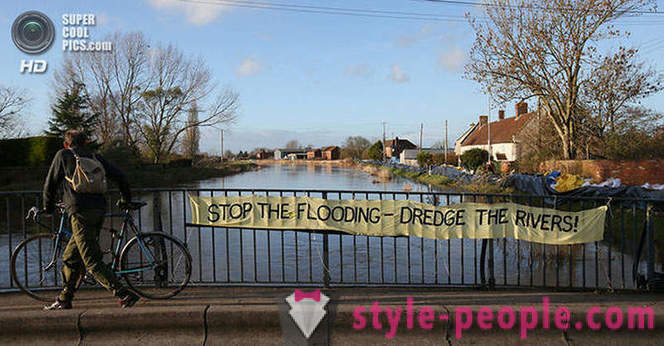Oversvømmelse i den sydvestlige del af England