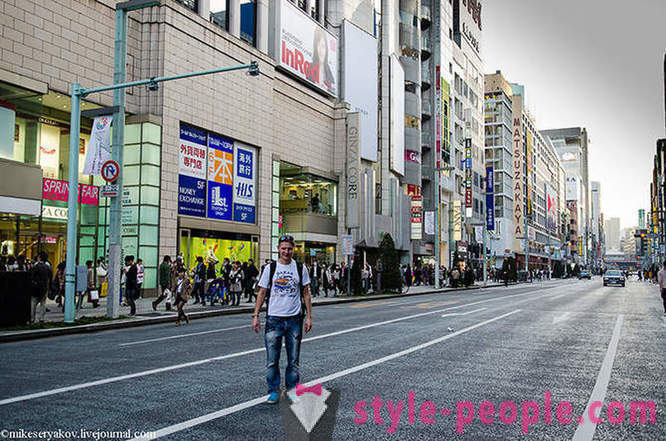 Lidt om de japanske bade og en tur langs hovedgaden i Tokyo