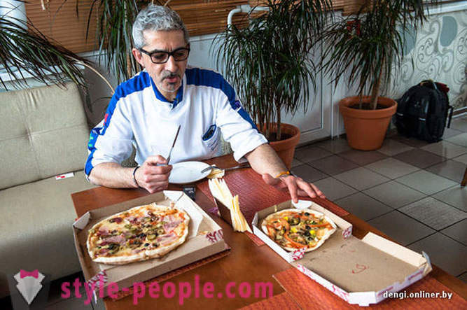 Italiensk kok forsøger Hviderussisk pizza