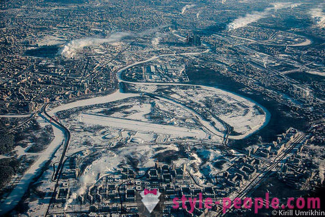 Vinter Moskva fugleperspektiv