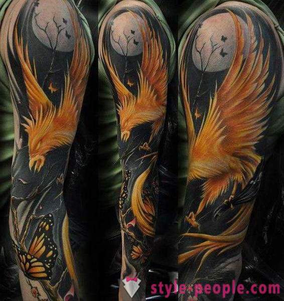 Phoenix Tattoo: skitser og optioner