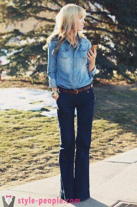 Flared jeans - tendensen er tidløs. Fra hvad de skal bære: 5 modebilleder