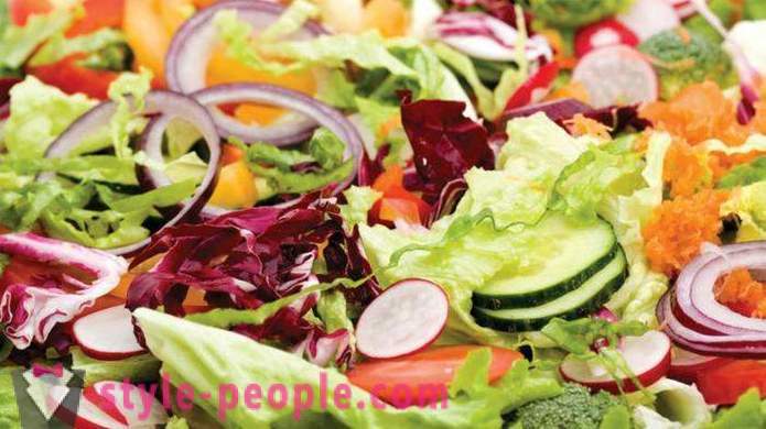 Kosten salat kost: madlavning opskrifter med fotos. lette salater