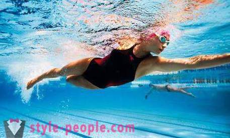 Swimming pool: brugen af ​​spinal og tal