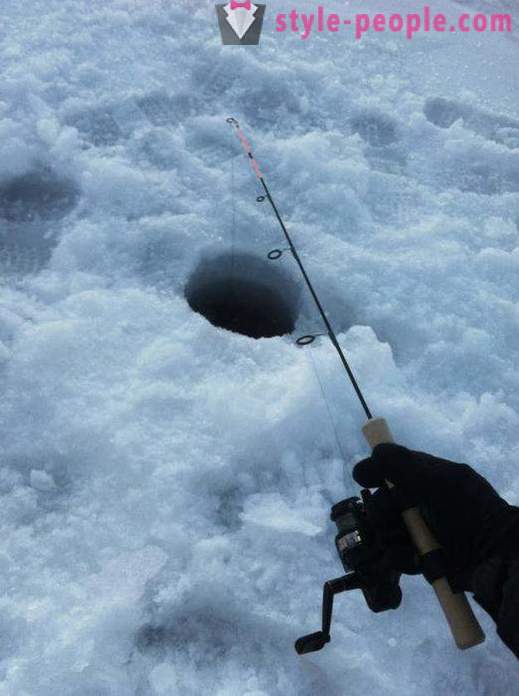 Ferskvandskvabbe fiskeri om vinteren på zherlitsy. Catching ferskvandskvabbe vinteren trolling